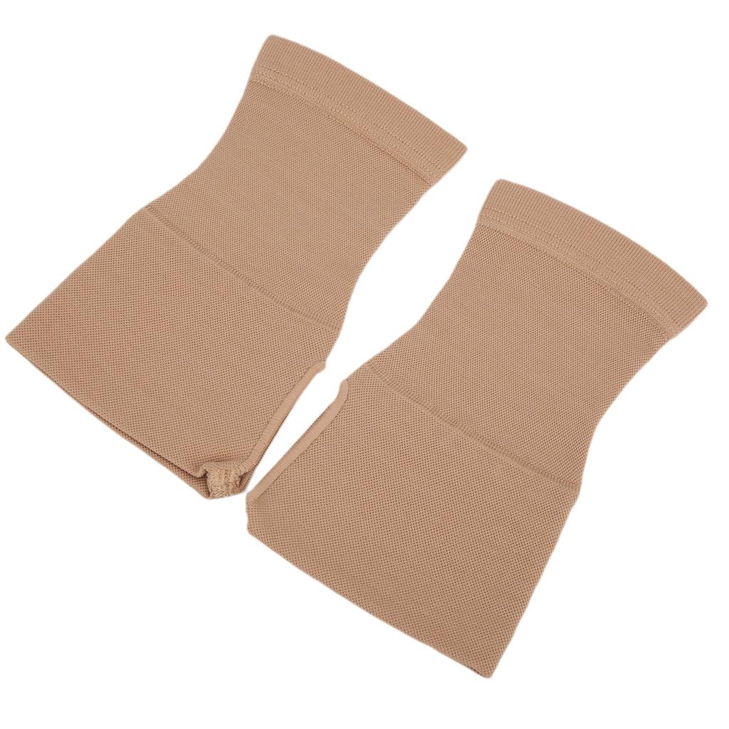 1 Pair Set Wrist Protective Brace Carpal Tunnel Support Fingerless Arthritis GlovesSkin Color