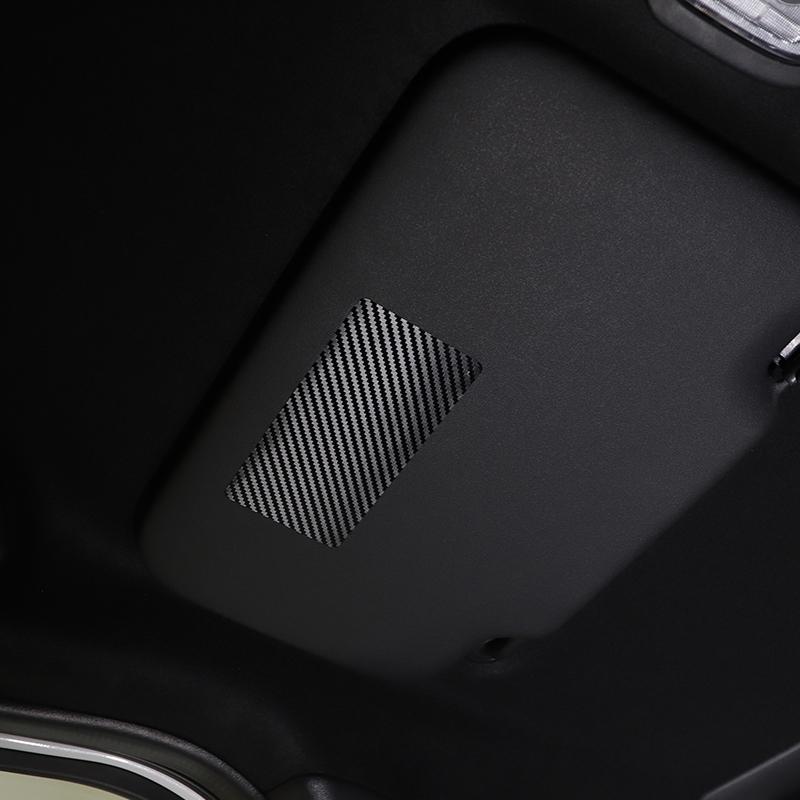 Для Honda N-BOX JF3 JF4 2017-ПВХ из углеродного волокна/черная центральная консоль автомобиля, косметическая наклейка на зеркало, отделка автомобиля