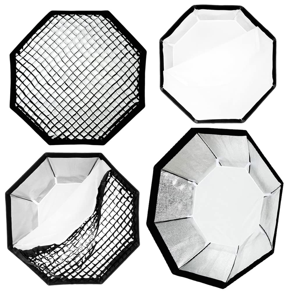 Godox Pro 95 см Octagon Honeycomb Grid Softbox Студийный софтбокс с креплением Bowens для студийной вспышки Strobe Light Grid Softbox 37" (Октагон 95см) [Элемент]