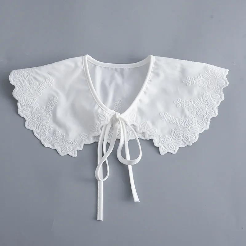 Корейский большой воротник-стойка с лацканами, накидка на плечи, шаль, женская съемная блузка, топы, рубашка, съемный воротник, шейный платок, накладной воротник