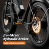 New K10 electric bicycle 2000W dual motor 52V 43Ah dual battery 20 * 4.0-inch fat tire electric bicycle hydraulic brake, cruise mode