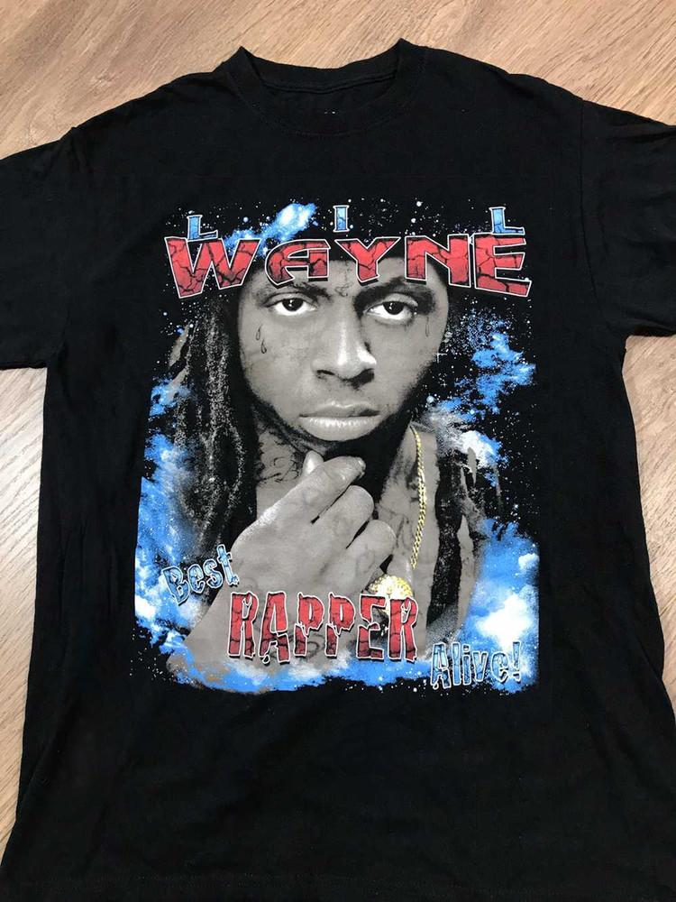 Черная Футболка Lil Wayne Лучший Рэпер Жив Черная Унисекс Взрослая Футболка BS153 Унисекс Футболка
