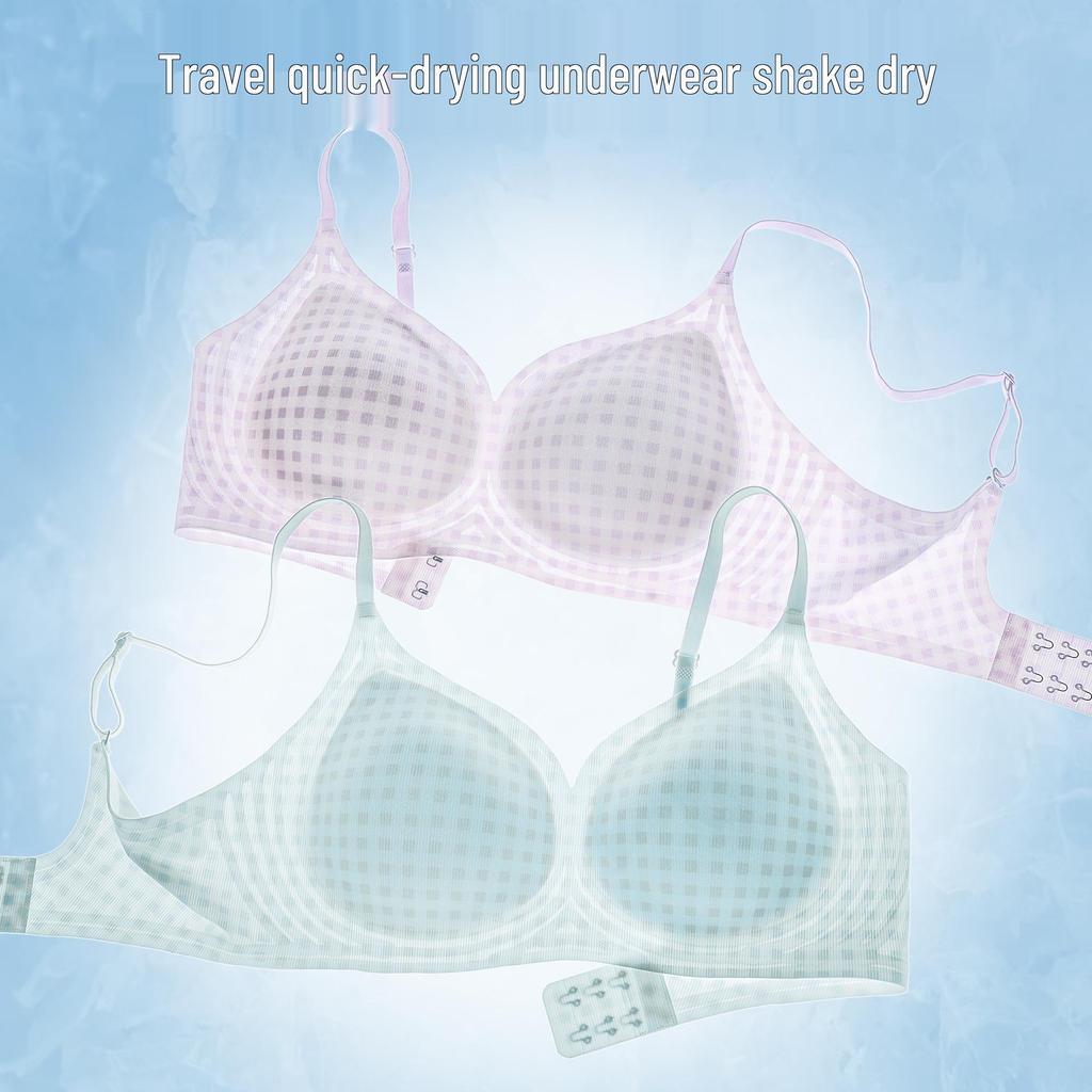 Бесшовный женский бюстгальтер: Маленький Обхват Груди, Легкий, Удобный, Без Косточек, Дышащая Чашка, Дополнительный Подклад для Лета.