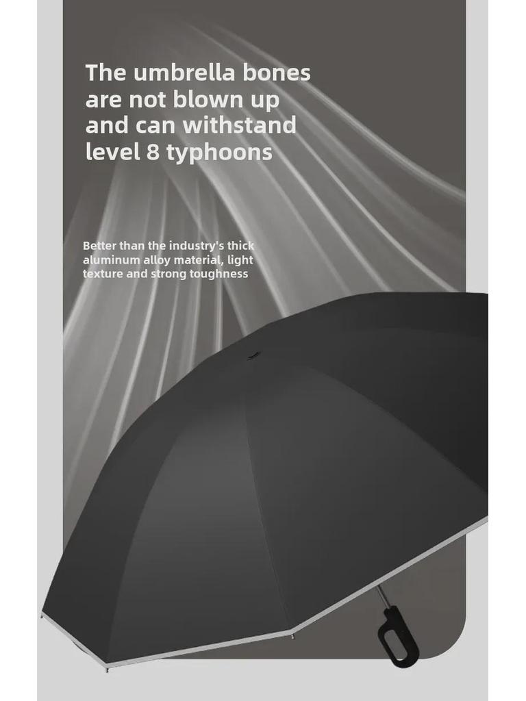 72-Bone Automatic Reverse Folding Umbrella - Oversized, Dual-use for Sun and Rain, Unisex