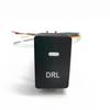 1PC Car LED DRL Front Rear Fog Lamp Radar Music Power Button Switch with Wire For Honda Civic CRV 2017 - 2021 Accessories Pushbutton Switches 3