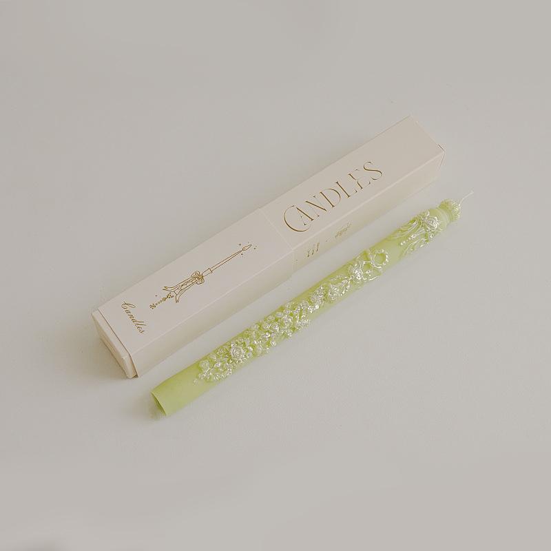 1шт рельефные ароматические свечи для украшения дома длинные стержневые свечи для ресторана длинная романтическая свеча 5 цветов