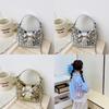 Kids Girl Butterfly Bow Sequin Mini Shoulder Bag With Breathable Pu Material For Daily Use