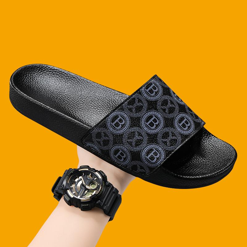 Тапочки для мужчин, которые можно носить на улице летом. Мужские нескользящие и не имеющие запаха удобные мягкие шлепанцы. Модные сандалии для отдыха на природе.