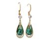 Exquisite and Elegant Temperament, Water Droplet Hollow Earrings, Female Design, Trendy Green Earrings, New Trend