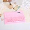 Solid Color Scarf For Women In Winter Thickened And Warm Versatile For Students Single Color Tassel Imitation Cashmere Scarf Shawl