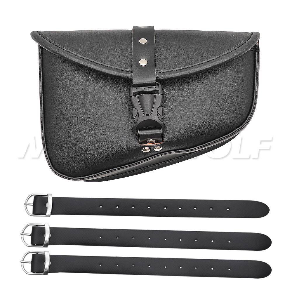 Retro Motorcycle PU Rocker Bag Side Saddle Bag Suitable for Harley Sportster Honda Rebel 300 500 Rocker Bag Universal Tool Bag