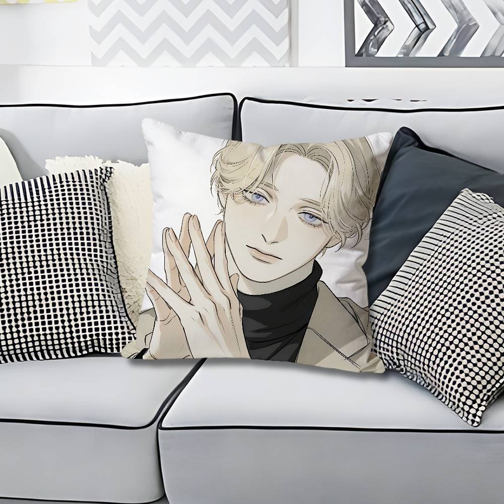 JJohan LLiebert Monster Anime Celebrity Merchandise AllMatch Printed Pillow Case Sofa Car Office Room Decoration Protector
