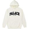 Palace Худи с заниженной линией плеча FW21 с аппликацией и вышивкой логотипа белым махровым стежком Пуловер Толстовка Худи унисекс P21CS075