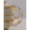 Yhpup Adjustable Minimalist Stainless Steel Hollow Cuff Bracelet Bangle Distinctive Geometric Popular Jewelry Wholesale New