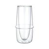 KRONOS Double Wall Champagne Glass 160ml Heat Resistant Glass Safe 23109 Microwave/Dishwasher