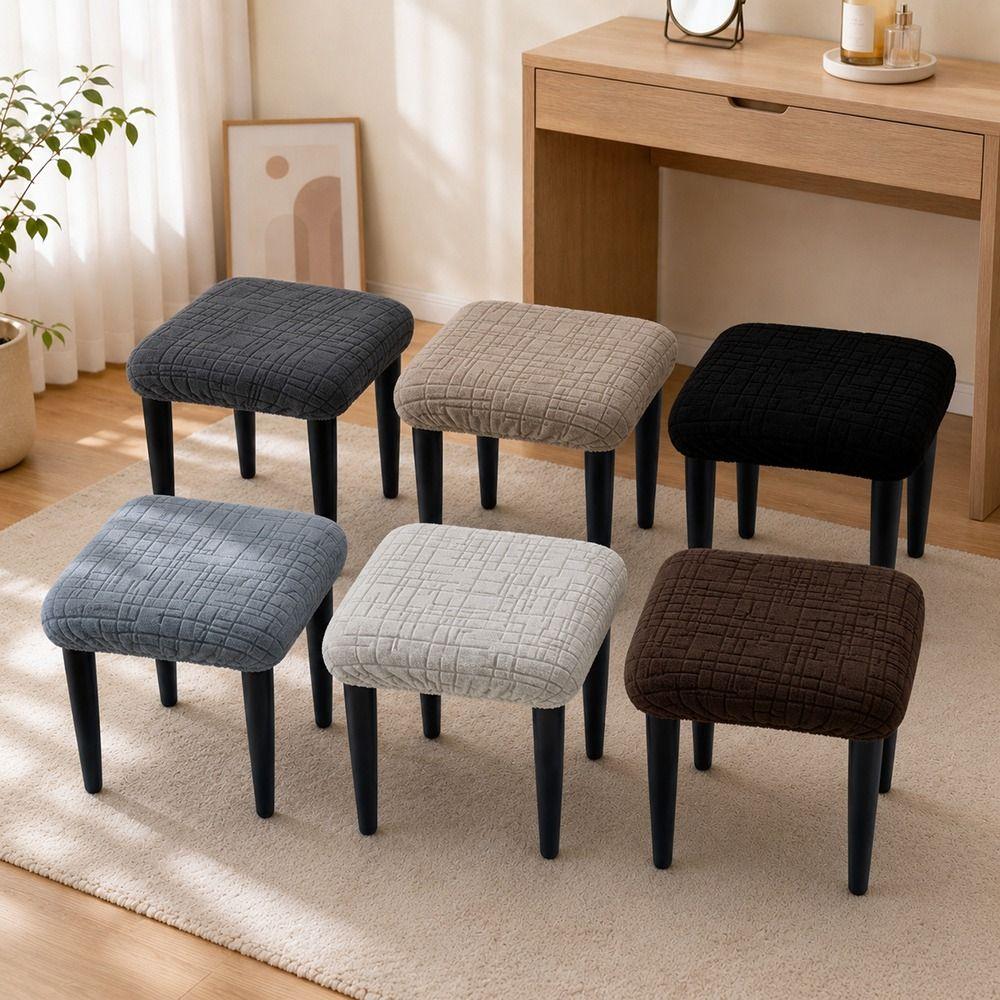 Waterproof Stretch Seat Covers Washable Table Chair Cover Chair Seat Cover  for Square Chairs