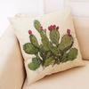 Creative Cactus Potted Plant Throw Pillow Covers With Digital Printing Of Short Plush Fabric Car-Shaped Sofa Cushion Home Decor