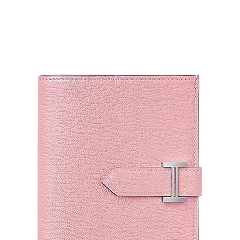 HERMES Bearn Mysore Goat Skin Wallet, Card Holder Women's 3Q Rose Sakura Cherry Blossom Pink H039789CK3Q