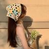 Little Daisy Crochet Triangle Headscarf French Retro Triangular Turban Scarf  Women Girls