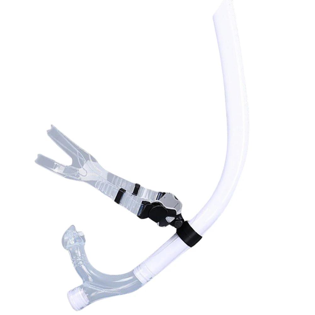 Силиконовая трубка для плавания с центральным креплением и передним расположением мундштука, удобная трубка для снорклинга и дайвинга для взрослых, подростков и детей