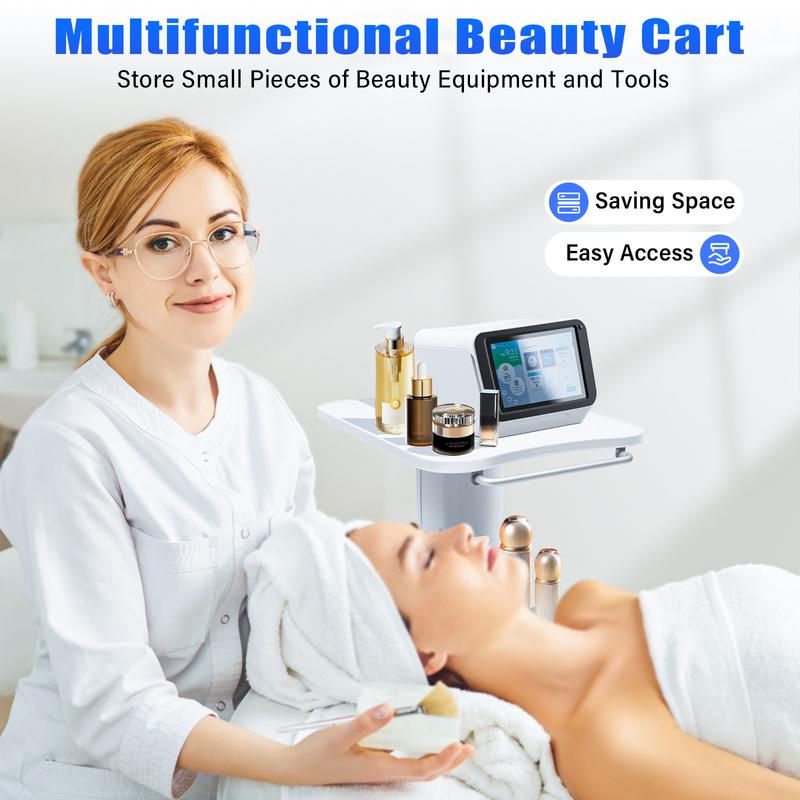Salon Trolley Stand Trolley Holder Stand Tattoo Roller Tray Beauty Hair Salon Instrument Tray Rolling Cart with Wheels