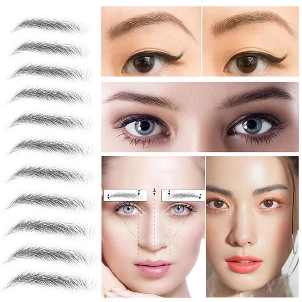Наклейка для бровей BMW Real Eyebrow Sticker Stick-On Eyebrow Tattoo Sticker Eyebrow Tattoo, E16, 1 шт.