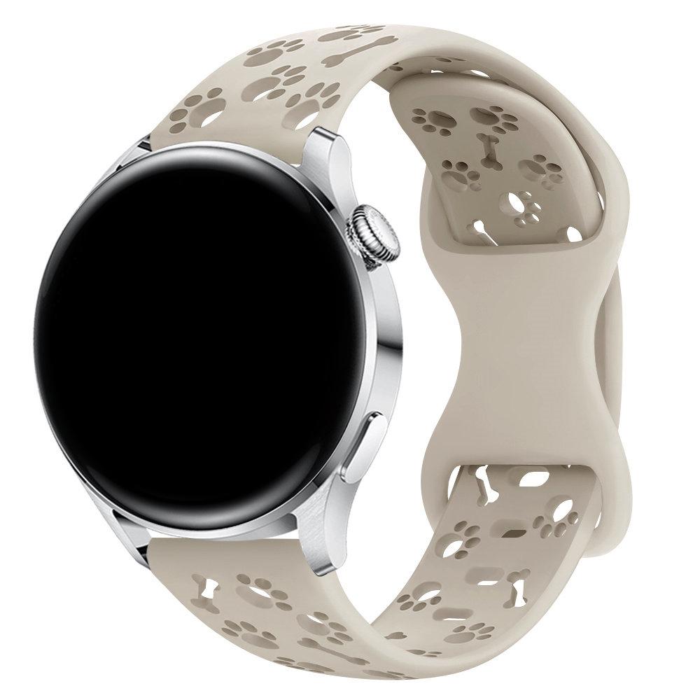 2 шт. Ремешки для Samsung Galaxy watch 4/5/6/7 Гравировка Лапа Собаки Браслет Correa Ремешок Пояс для HUAWEI watch GT 4/5/6/Pro
