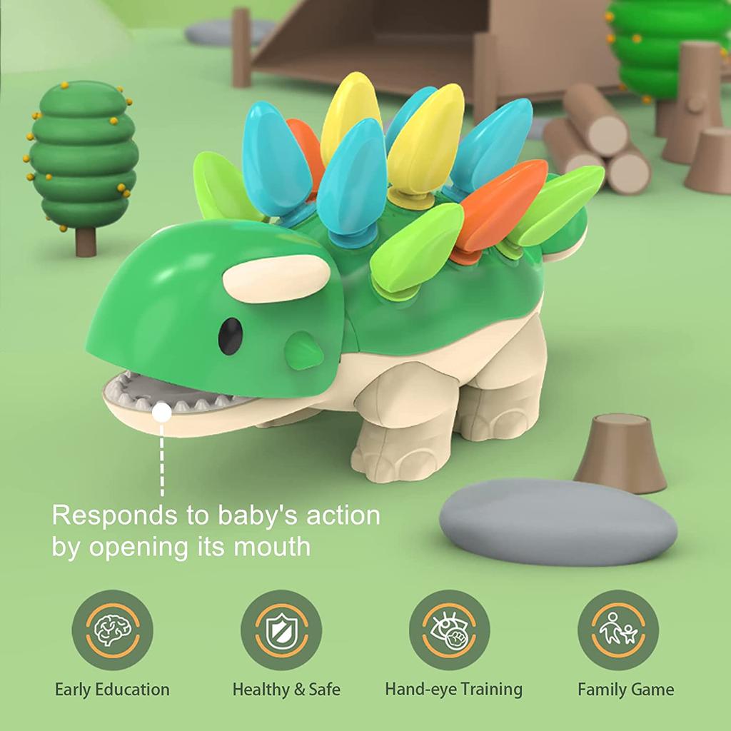 Набор для сортировки детей, сенсорные игрушки для счета и сортировки милых животных-динозавров, развивающая обучающая игрушка для дошкольников, подарок для малышей, мальчиков и девочек в возрасте от 18 месяцев и старше