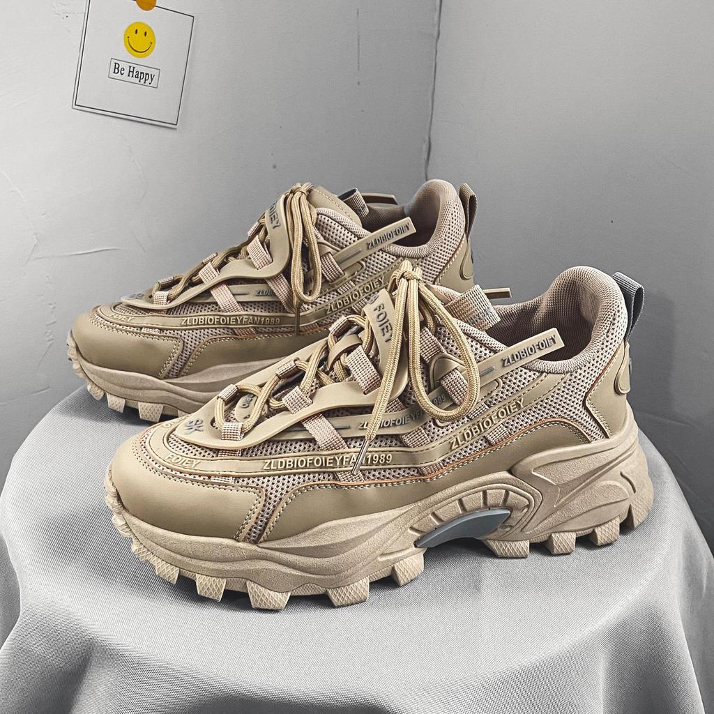 Spring new casual shoes breathable dad shoes heightening shoes large size sports INS style