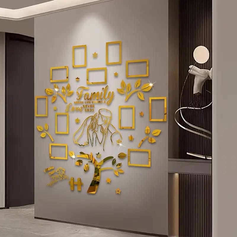 Wedding Couple Acrylic Family Photo Tree Wall Stickers for Living Room DIY Photo Frame Decal Art Tree Home Decorative 125x120cm