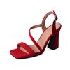 Flock Peep Toe Super High Heels Summer Shoes Buckle Straps Modern Fashion Women Sandals