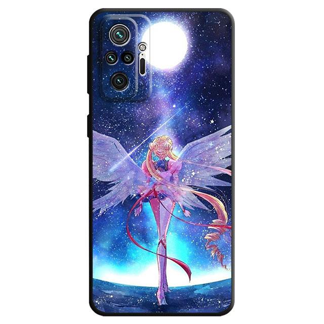 Чехол для телефона Redmi Note 9 11S 9S 11T 11 Pro 8T 10 Lite 7 10S 8 противоударный мягкий чехол TPU японское аниме Kawaii Sea Moon