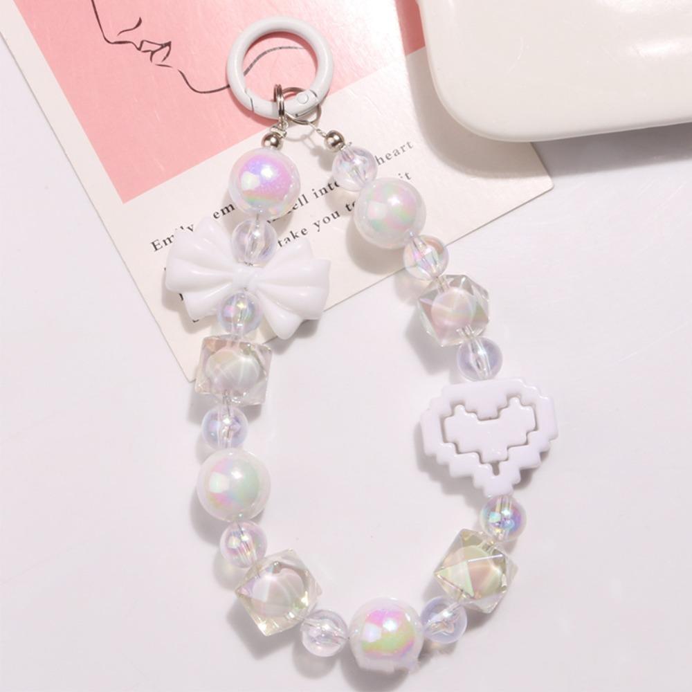 Cute Bow Colorful Phone Lanyard Star Glitter Wrist Straps  Phone Accessories