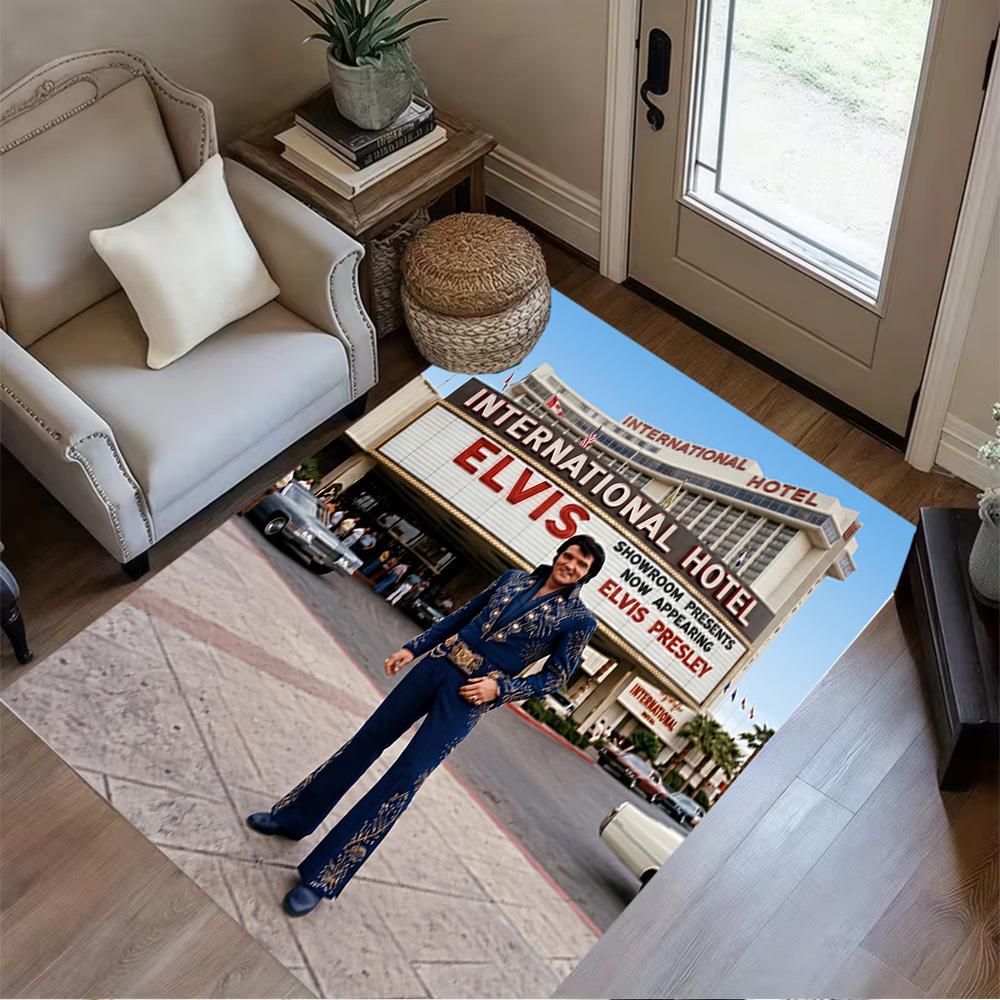 Elvis Presley's Iconic Pose Carpet Design for Decorate room Kitchen Foyer Dining Room Antislip Carpet Office home decor