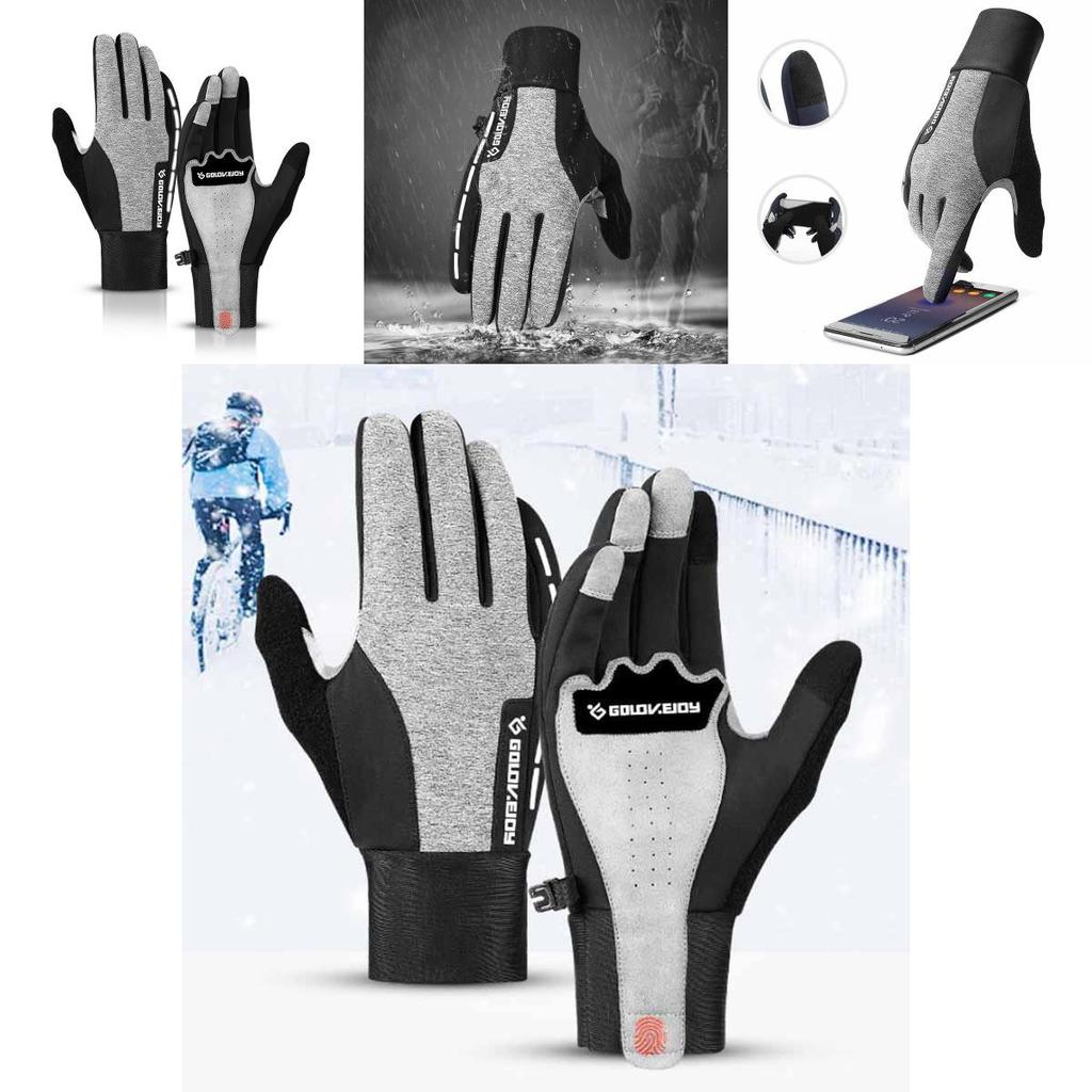 Men Warm Winter Windproof Waterproof Antislip Thermal Touch Screen Gloves