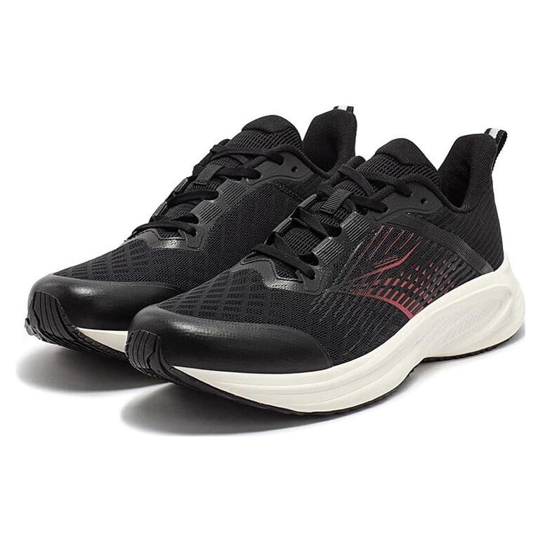 361 Cushioning Slip Resistant Abrasion Resistant Low top Running Shoes Men's Black Red 572332214 /