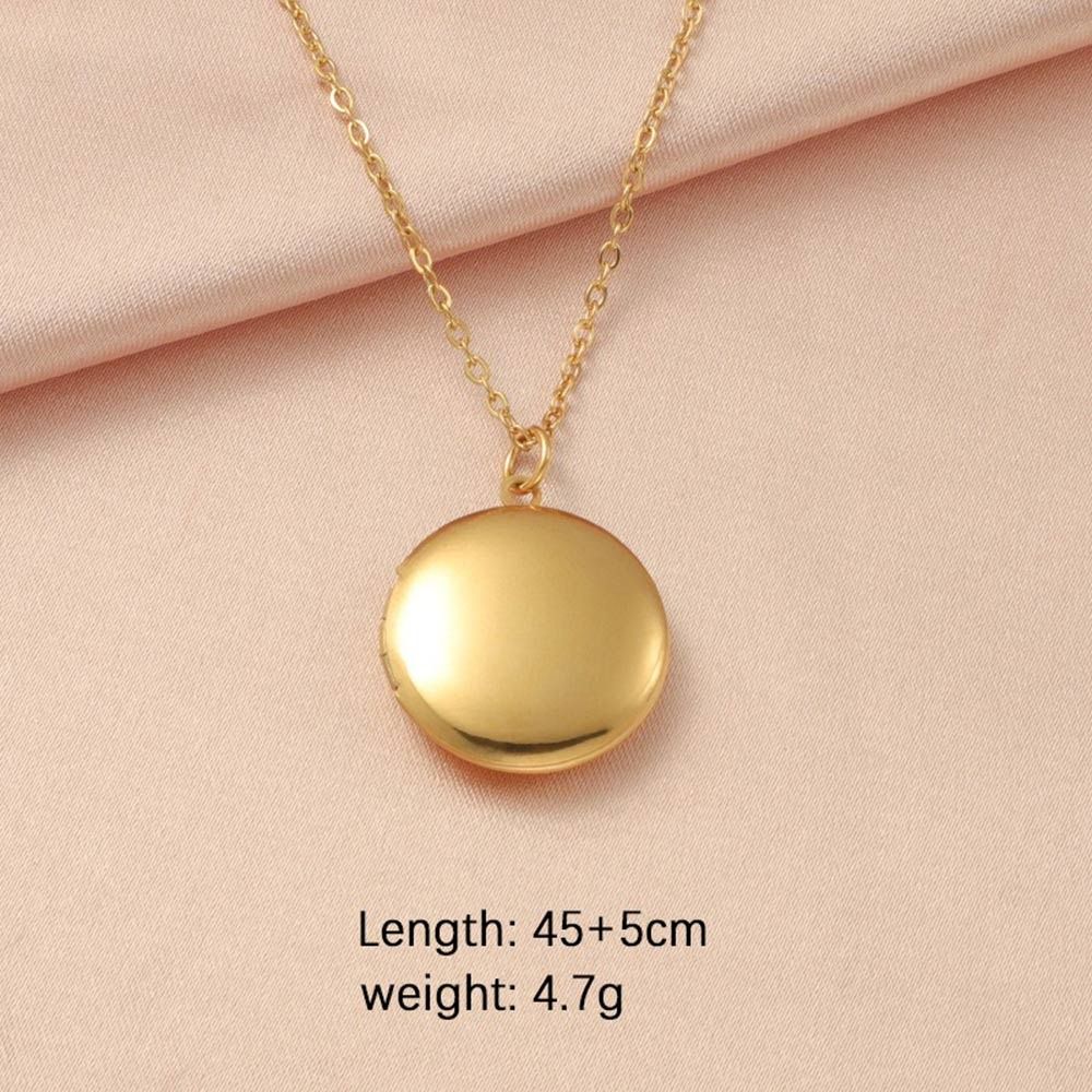 Jewelry Gift Necklaces Round Photo Frames Pendant Creative Photo Picture Locket  For Women