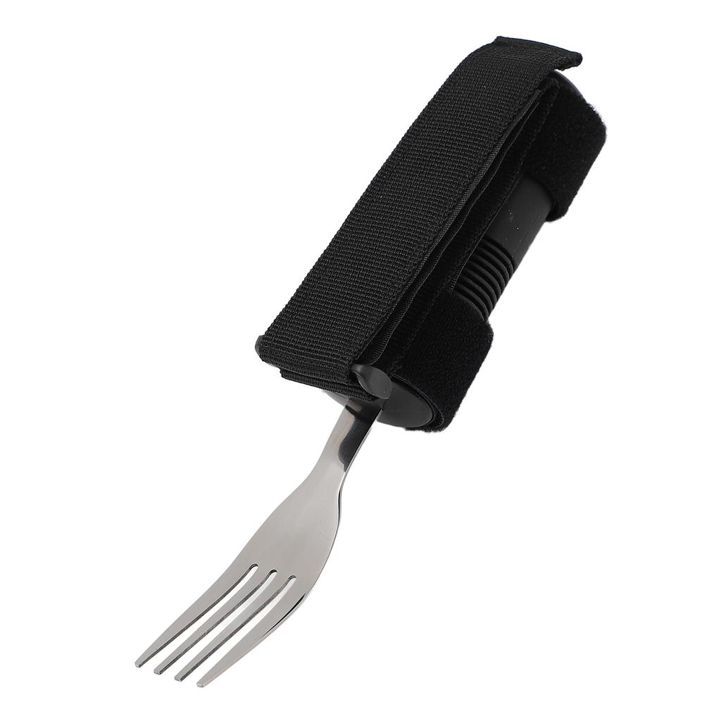 Адаптивный столовый прибор с регулируемой ручкой-ремешком, адаптивная вилка для еды из нержавеющей стали