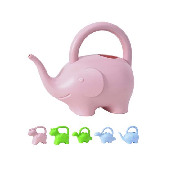 Банка для воды с противоскользящей ручкой, милый пластиковый креативный горшок для воды в форме слона для сада