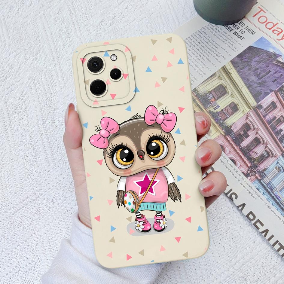 Liquid Silicone Case For Honor 30 50 70 Lite X8A X7A 9X Pro Magic5 Pro Cute Fashion Cat Shockproof Matte Phone Bag Soft Square Cover For Honor Bumper