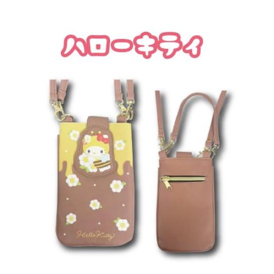 Hatayama Shoji Sanrio 2-Way Pochette with Bee and Hello Kitty Design, Approx. H18.5 x W12cm, Product Number: 33203295