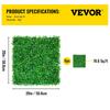 Artificial Boxwood Panel UV 6pcs Boxwood Hedge Wall Panels, Artificial Grass Backdrop Wall 20" X 20" 4 cm Green Grass Wall, Fake Hedge for Decor