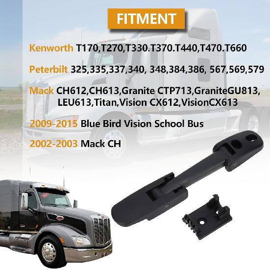 Комплект усиленных защелок капота, левая/правая, подходит для Peterbilt 325, 335, 337, 340, 348, 384, 386, 567, 569, 579 /Kenworth T170, T270, T330, T370, T660/Mack