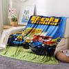 1PC Bob the Builder Print Flannel Blanket, High quality All Seasons, Home Decor, Warmth and Comfort, Perfect for Christmas Gifts