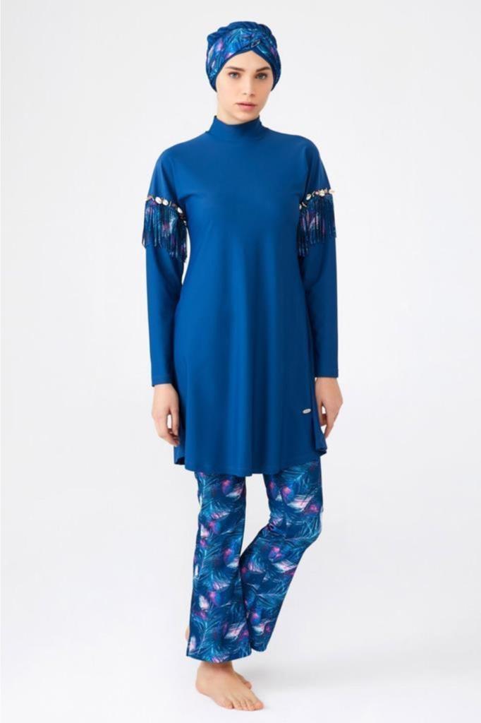 Женский Мусульманский Скромный Исламский Полный Чехол Буркини Пляжный Купальный Костюм Купальники Хиджаб Пляжная Одежда Купальник 