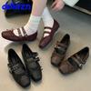 Fashion Footwear Butterfly-Knot Ladies Flats With Shoes Luxury Female Shallow Fashion Buckle Strap Women Flats Mary Janes Shoes