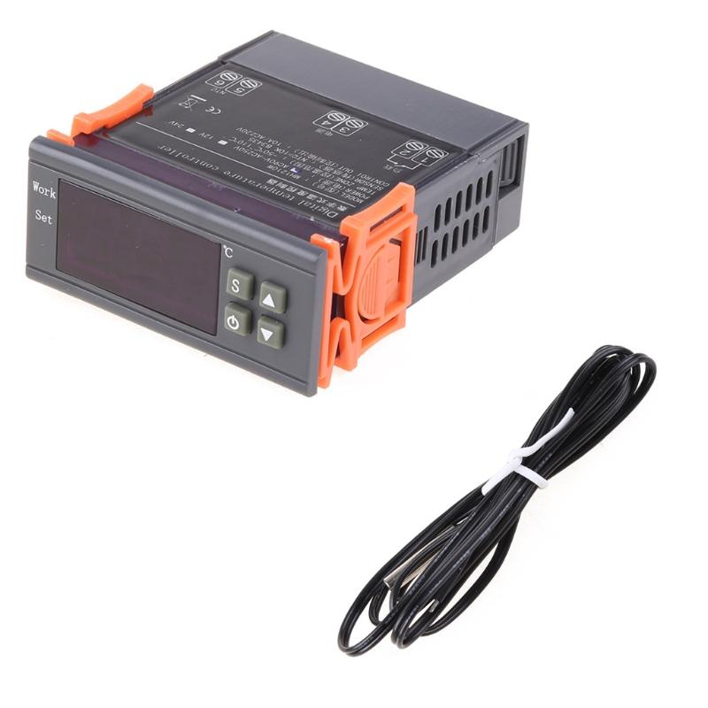 Цифровой светодиодный регулятор температуры Нагрев Градусы Цельсия Термостат Реле Светодиодный выход с датчиком NTC Зонд AC 90-250 В