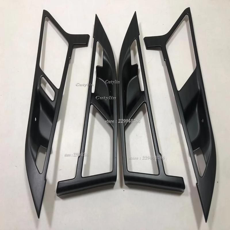 For BMW X1 U11 2024 ABS peach wood Carbon Fiber Car ide Inner Door Handle Bowl Cover Trim Interior Accessories
