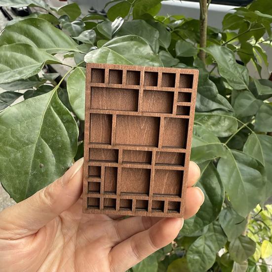 Miniature Trinket Shelf Wooden Crystal Display Shelf Miniature Collectibles Organizer Printers Tray for Gems Stones Shells