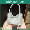 Color Solid Bow Light Soft Crossbody Bag Polyester Lining Casual Day Travel Bags
